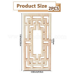 Hollow Rubber Wood Carved Onlay Applique&nbsp;AJEW-WH0609-130