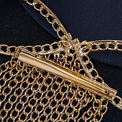 Bowknot Brass Chain Tassel Alligator Hair Clips&nbsp;PW-WGB460E-01