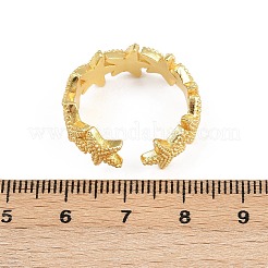 Brass Adjustable Cuff Rings for Women&nbsp;RJEW-H256-16G