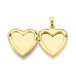 Brass Locket Pendants&nbsp;KK-T073-66