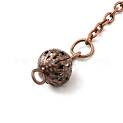 Brass Cable Chain Pointed Dowsing Pendulums&nbsp;HJEW-D004-03