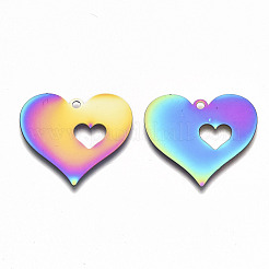 Valentine's Day Ion Plating(IP) 201 Stainless Steel Pendants&nbsp;STAS-R114-015
