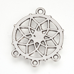 Tibetan Style Alloy Cabochon Connector Settings&nbsp;TIBEP-Q061-54AS-LF