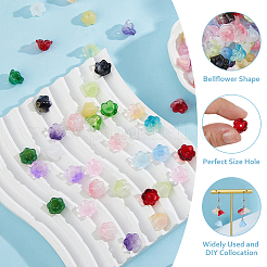200Pcs 20 Colors Glass Gradient Color Bead Caps&nbsp;GLAA-HS0001-03