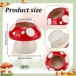 Porcelain Polka Dot Mushroom Vase Ornaments&nbsp;AJEW-WH0481-792