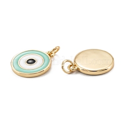 Brass Enamel Pendants&nbsp;KK-P204-12G-B