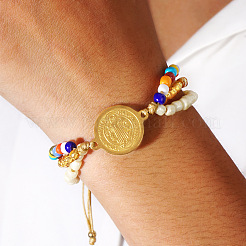 Bohemian Glass Seed Bead Braided Bead Bracelets&nbsp;WR9292