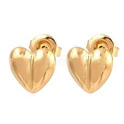 304 Stainless Steel Heart Stud Earrings&nbsp;EJEW-I320-24G-03