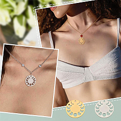 16Pcs 8 Style 201 Stainless Steel Connector Charms & Pendants&nbsp;STAS-BC0003-36