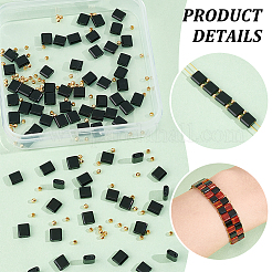 1 Strand Rectangle Natural Black Onyx(Dyed & Heated) Beads Strands&nbsp;G-NB0005-54B
