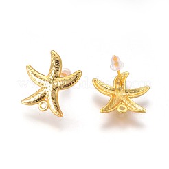 Brass Stud Earring Findings&nbsp;KK-F809-15G