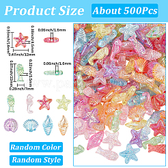 500Pcs Transparent Acrylic Beads&nbsp;OACR-SP0002-28