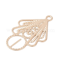 Brass Etched Metal Embellishments Pendants&nbsp;KK-Z058-06KCG