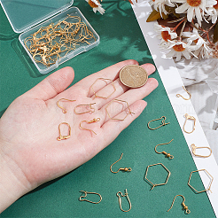 Brass Earring Hooks & Leverback Earring Findings&nbsp;KK-ME0002-48