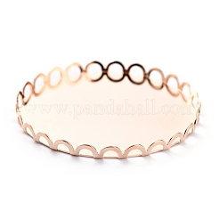 304 Stainless Steel Cabochon Settings&nbsp;STAS-Y001-09B-RG