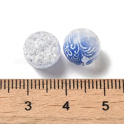Duotone Spray Painted Crackle Acrylic Beads&nbsp;OACR-G029-02H