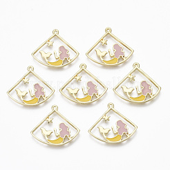 Alloy Enamel Pendants&nbsp;X-ENAM-S122-012-NR