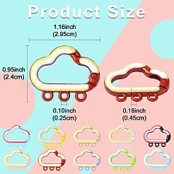 10Pcs Spray Painted Alloy Spring Gate Rings&nbsp;FIND-YW0009-45