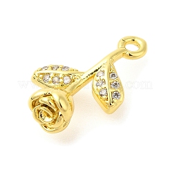Rack Plating Brass Micro Pave Cubic Zirconia Pendants&nbsp;KK-S396-48G