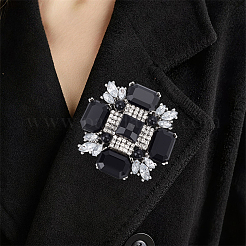 1Pc Tibetan Style Alloy Rhinestone Brooches&nbsp;JEWB-SP0001-16B