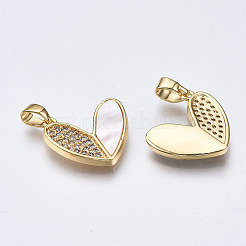 Brass Micro Pave Clear Cubic Zirconia Pendants&nbsp;X-KK-Q277-005-NF
