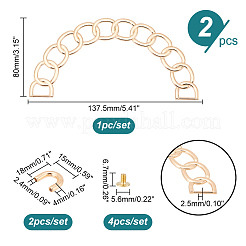 Alloy Chain Style Bag Handles&nbsp;FIND-WH0126-21KCG