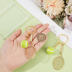 2Pcs Tennis Alloy & Plastic Pendant Keychain&nbsp;KEYC-SP00012