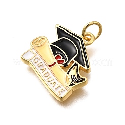 Brass Enamel Pendants&nbsp;KK-Z125-22G
