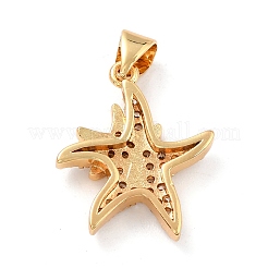 Brass Micro Pave Clear Cubic Zirconia Pendants&nbsp;X-ZIRC-L100-068G