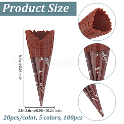 100Pcs 5 Colors PVC Plastic Simulation Ice Cream&nbsp;AJEW-OC0015-15