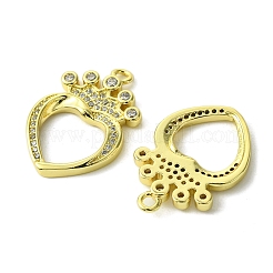 Eco-Friendly Brass Micro Pave Cubic Zirconia Pendants&nbsp;KK-A204-16G