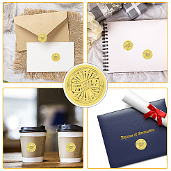 Gold Foil Paper Picture Stickers&nbsp;STIC-WH0030-003