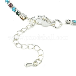 Colorful Rhinestone Tennis Necklace&nbsp;NJEW-JN04451