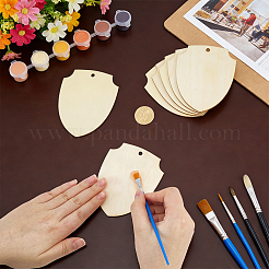 Shield Shape Unfinished Wood Board&nbsp;WOOD-WH0062-57