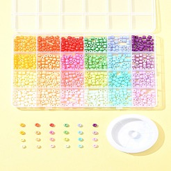 DIY Column Baking Paint Glass Seed Beads Bracelets Making Kits&nbsp;SEED-FS0001-39