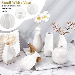 6Pcs 6 Style Mini Ceramic Floral Vases for Home Decor&nbsp;BOTT-NB0001-05