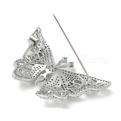 Butterfly Brass Cubic Zirconia Brooches&nbsp;JEWB-Q013-04P