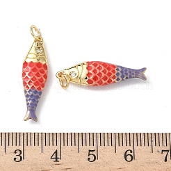 Brass Enamel Pendants&nbsp;KK-B155-03A-01G