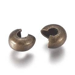 Iron Crimp Beads Covers&nbsp;KK-CJC0001-06B-AB