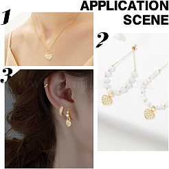24Pcs 3 Colors Brass Micro Pave Clear Cubic Zirconia Charms&nbsp;KK-NB0001-41