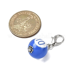 Opaque Acrylic Billiards Pendant Decoration&nbsp;HJEW-JM04412-02