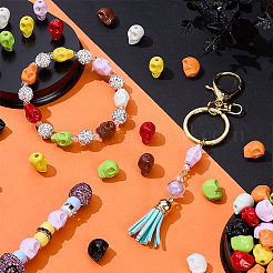80Pcs 8 Colors Baking Paint Acrylic Beads&nbsp;SACR-PH0002-37