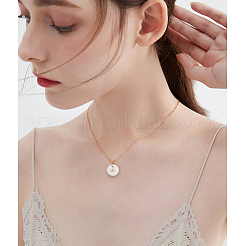 Natural Freshwater Shell Pendants&nbsp;SSHEL-CJ0001-07