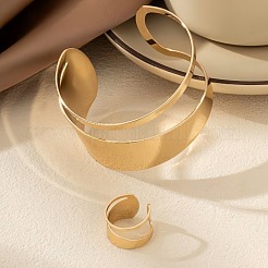 Hollow Out Alloy Cuff Bangles & Cuff Rings Sets&nbsp;FS-WG13C5A-01