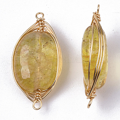 Natural Quartz Crystal Links Connectors&nbsp;LS-G-N326-23F