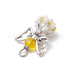Faceted Glass Pendants&nbsp;PALLOY-MZ00585-01