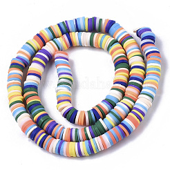 Handmade Polymer Clay Beads Strands&nbsp;CLAY-R089-6mm-084