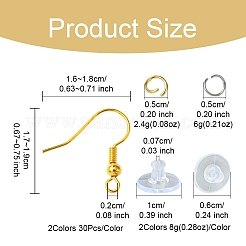 60Pcs Brass Earring Hooks&nbsp;DIY-FS0007-61