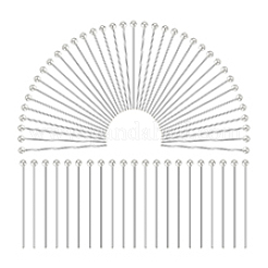 60Pcs 925 Sterling Silver Head Pins&nbsp;STER-PH0001-87