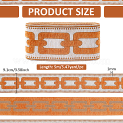 5M Polyester Jacquard Grid Ribbon&nbsp;OCOR-WH0003-088B-03